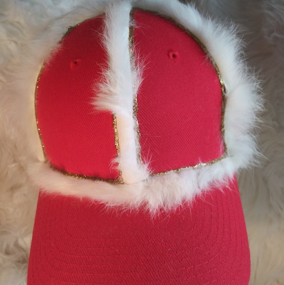 Custom Designed Red w/ Genuine Fur Detailed Adjust - Picture 3 of 3
